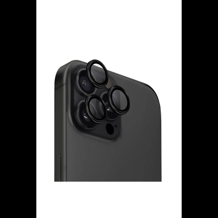 Uniq Apple iPhone 16 Pro Max Optix Alüminyum Kamera Lens Koruyucu - Siyah