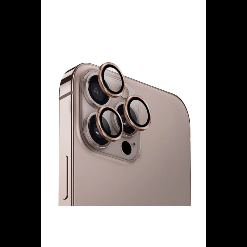 Uniq Apple iPhone 16 Pro Max Optix Alüminyum Kamera Lens Koruyucu - Gold