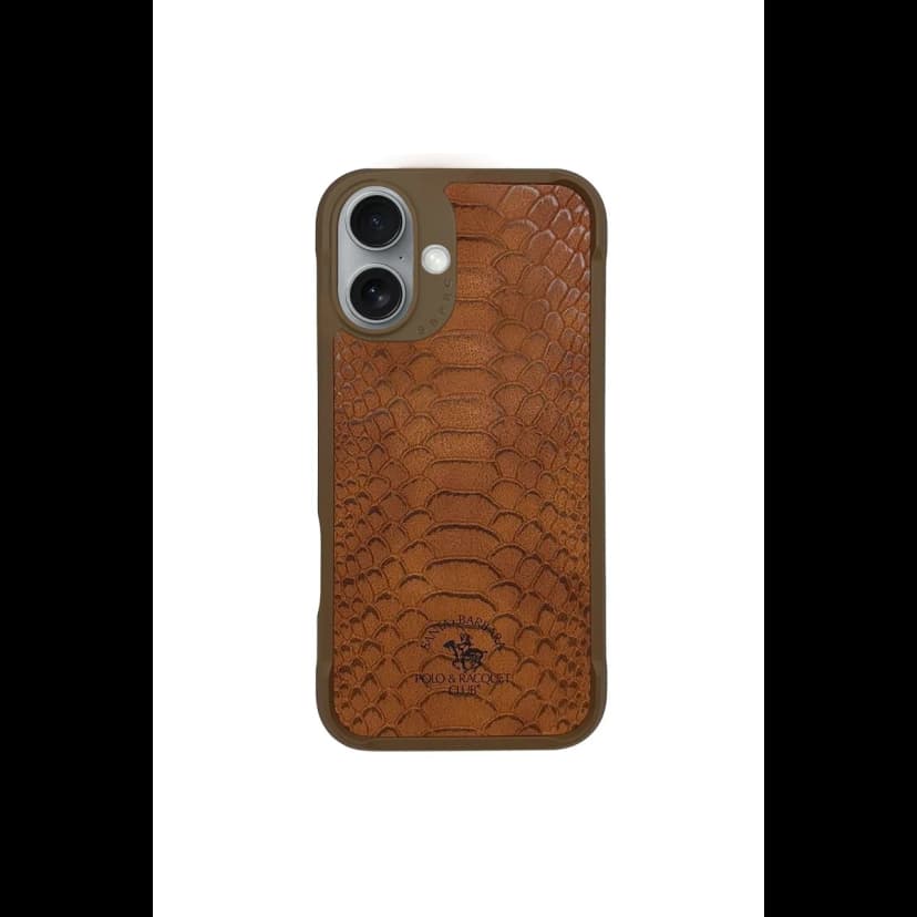 Santa Barbara Polo Racquet Club Apple iPhone 16 Knight Deri Kapak - Kahverengi