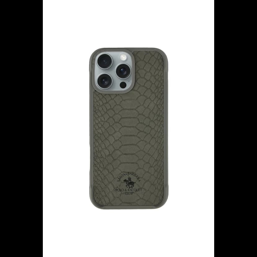 Santa Barbara Polo Racquet Club Apple iPhone 16 Pro Max Knight Deri Kapak - Titan Gri