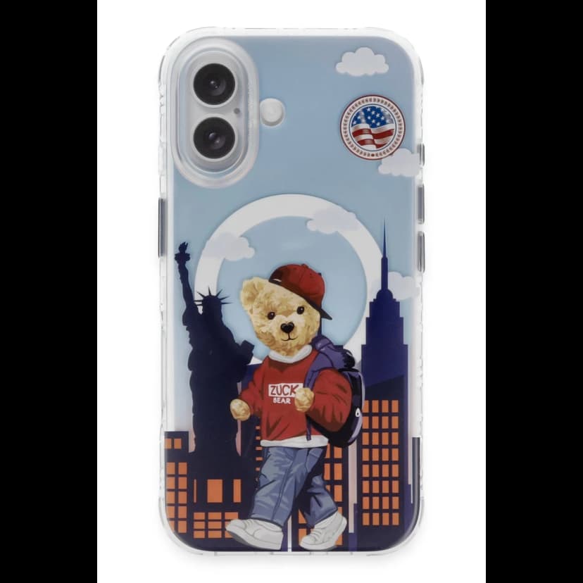 ZuckBear Apple iPhone 16 Darnell Frosted Laser Magsafe Kapak - New York