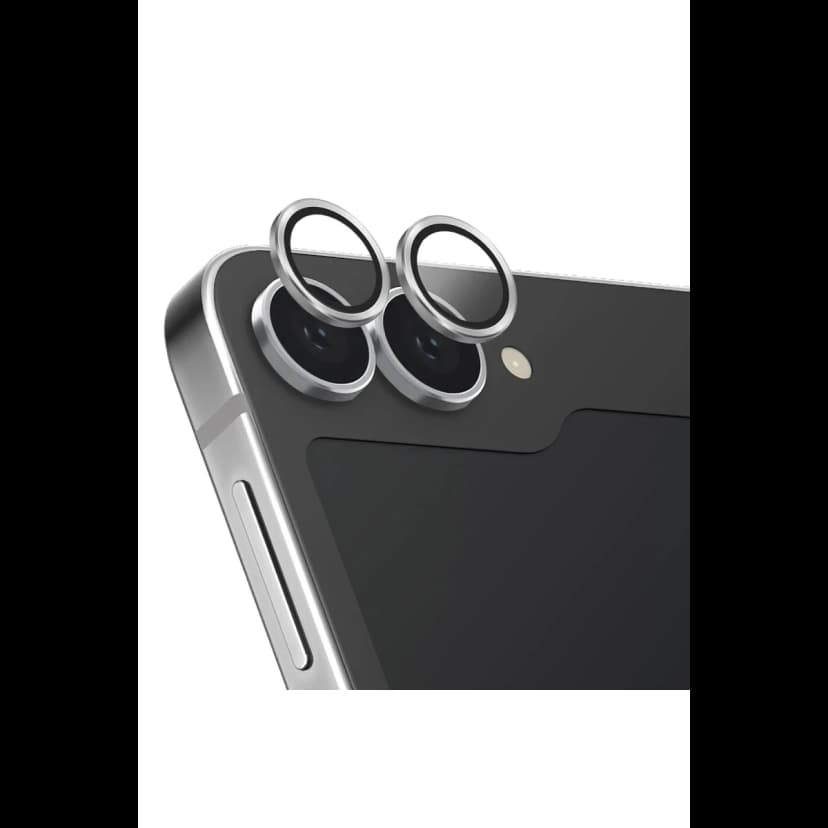Uniq Samsung Galaxy Z Flip 6 Optix Alüminyum Kamera Lens Koruyucu - Gümüş