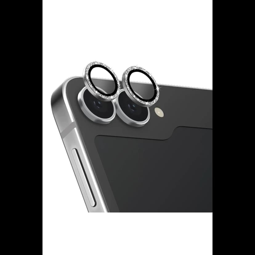 Uniq Samsung Galaxy Z Flip 6 Optix Simli Alüminyum Kamera Koruyucu - Beyaz