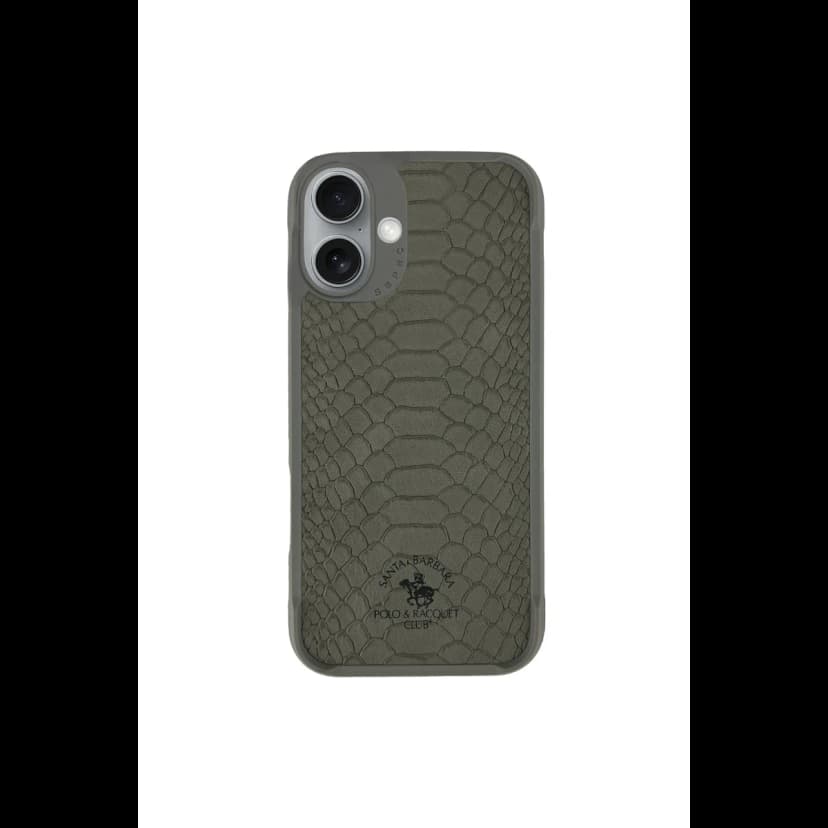 Santa Barbara Polo Racquet Club Apple iPhone 16 Plus Knight Deri Kapak - Titan Gri