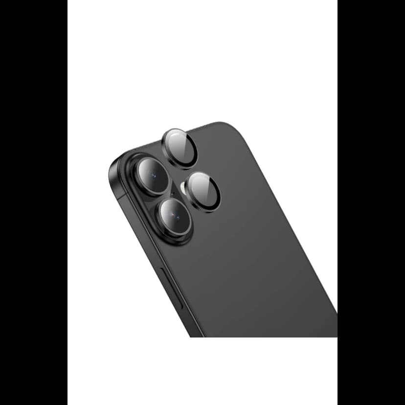 Hoco. Apple iPhone 16 3D Metal Frame Kamera Lens - Siyah