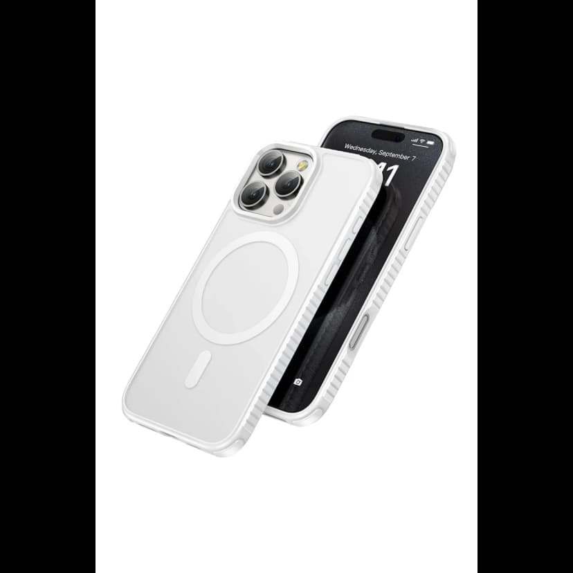 Hoco. Apple iPhone 16 Pro Armour Antishock Protective Magsafe Kapak - Beyaz
