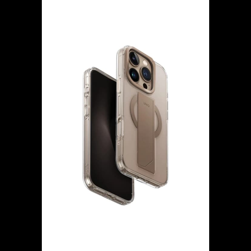 Uniq Apple iPhone 16 Pro Max Heldro Max Magsafe Standlı Kapak - Gold