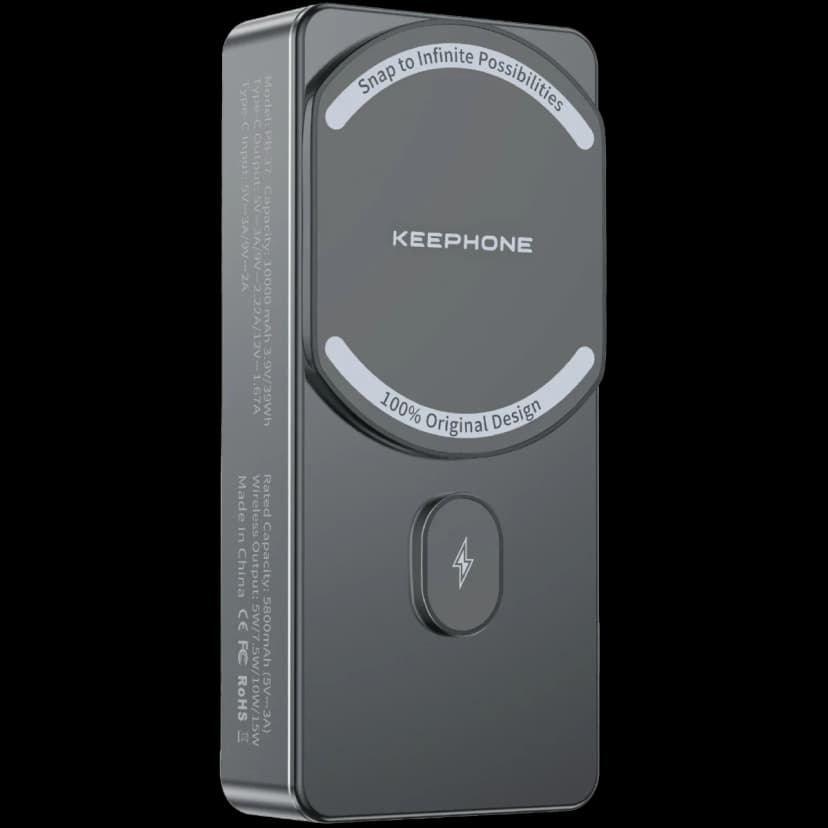 Keephone PB37 MagCube 10.000 mAh Type-C 20W PD Magsafe Destekli Powerbank - Koyu Gri