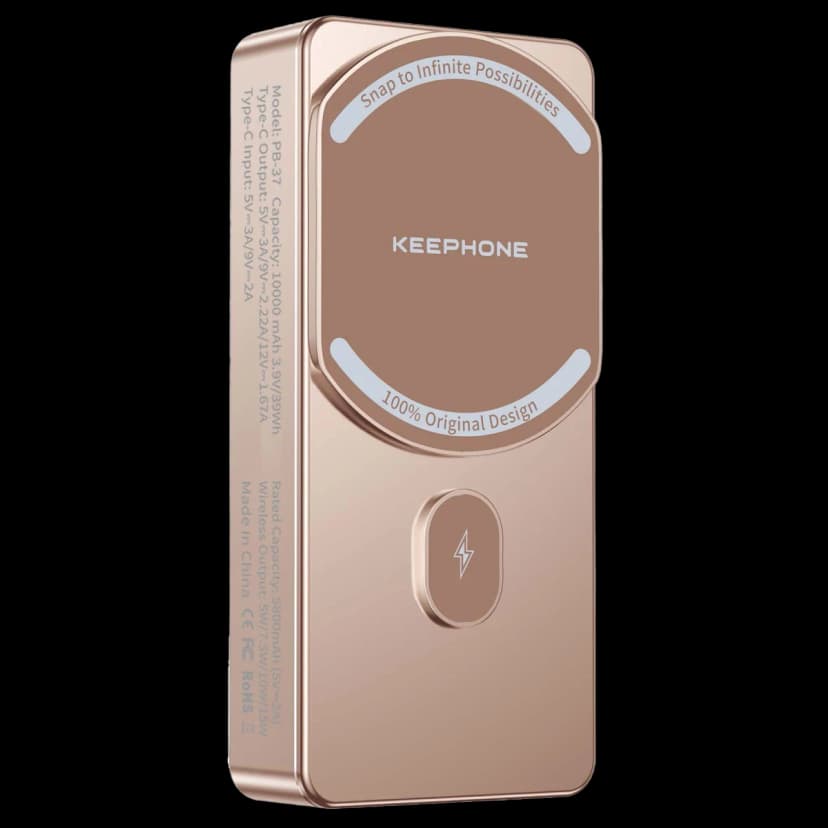 Keephone PB37 MagCube 10.000 mAh Type-C 20W PD Magsafe Destekli Powerbank - Çöl Titanyum