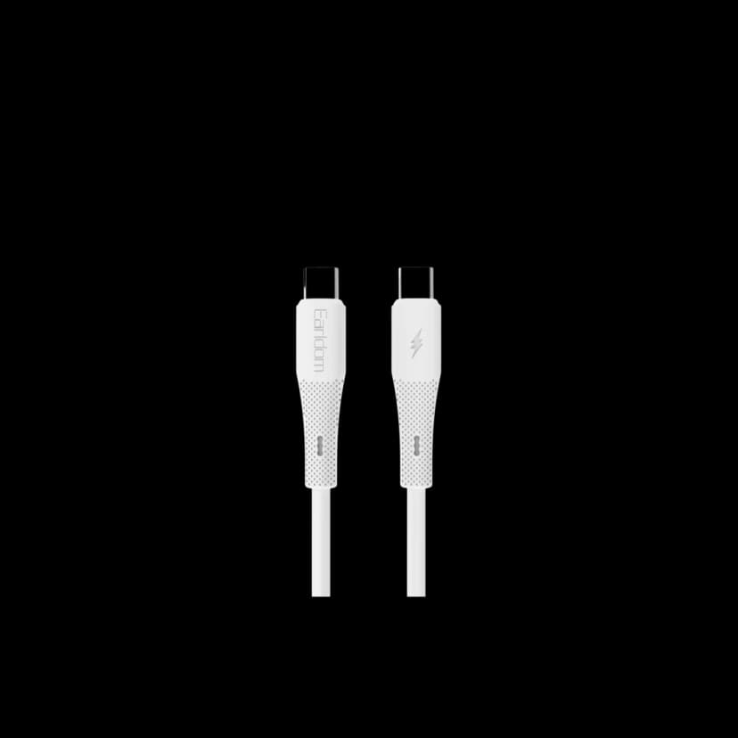 Earldom EC-185CC 1M 60W Type-C to Type-C Hızlı Şarj Kablosu - Beyaz