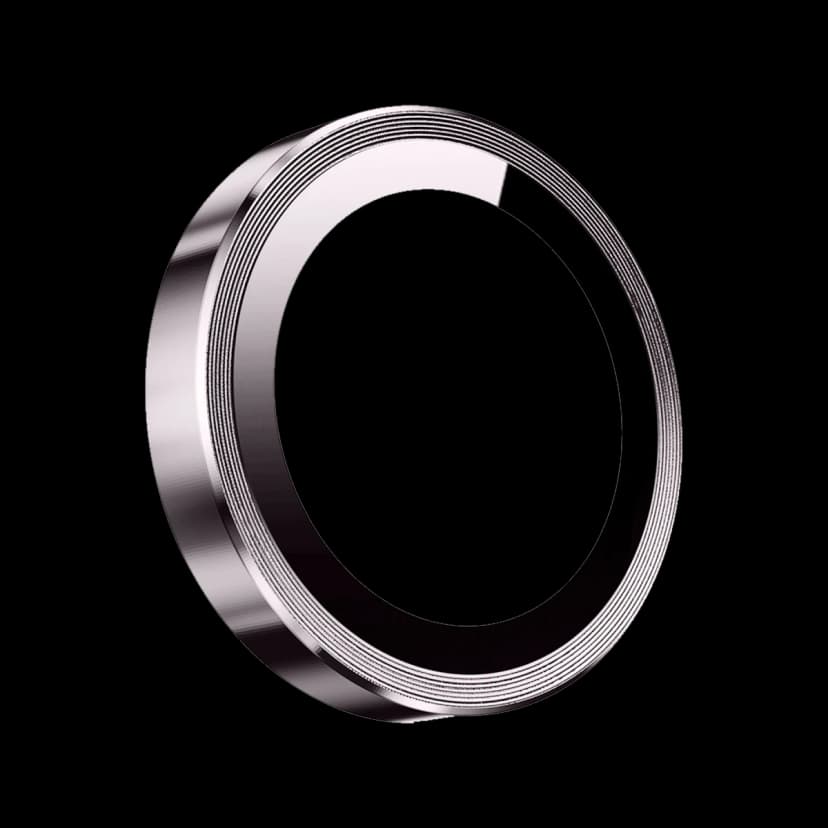 Keephone Apple iPhone 15 Pro Max 3D Spiral Alüminyum AR Kamera Lens Koruyucu - Gümüş