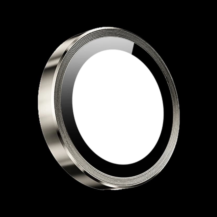 Keephone Apple iPhone 15 Pro Max 3D Spiral Alüminyum AR Kamera Lens Koruyucu - Titanyum