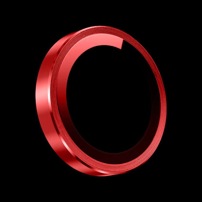 Keephone Apple iPhone 14 3D Spiral Alüminyum AR Kamera Lens Koruyucu - Kırmızı
