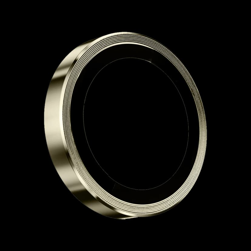 Keephone Apple iPhone 14 Pro Max 3D Spiral Alüminyum AR Kamera Lens Koruyucu - Gold