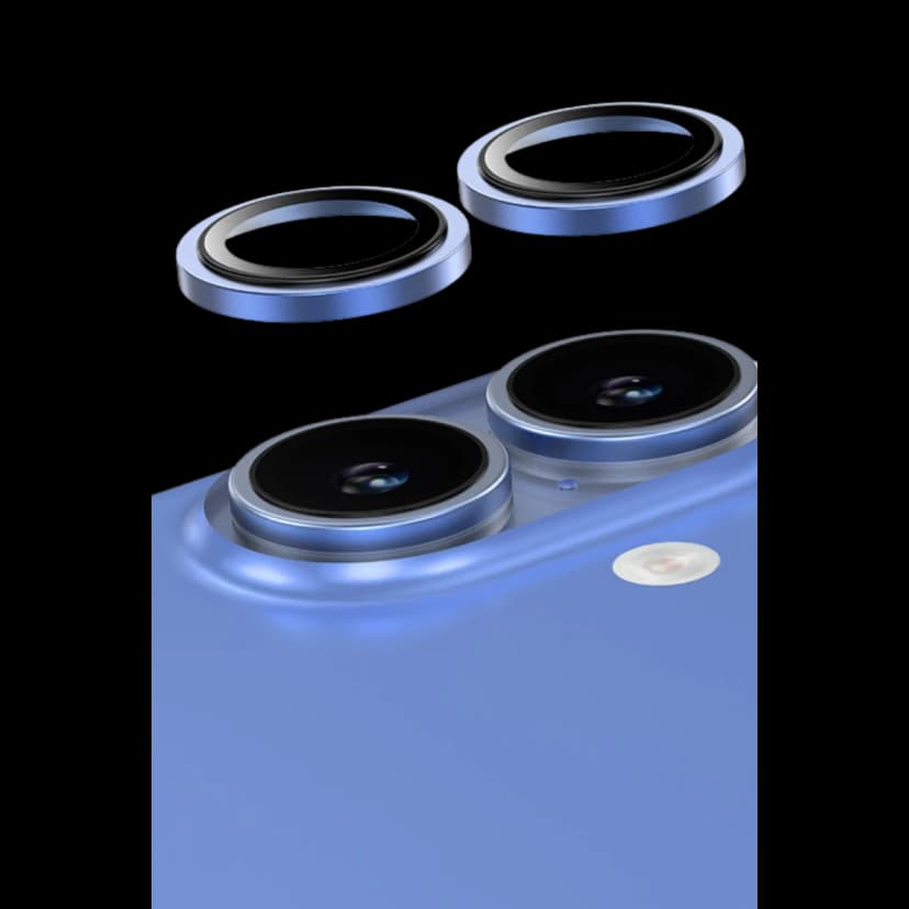 Keephone Apple iPhone 16 Capital Alüminyum AR Kamera Lens Koruyucu - Mavi