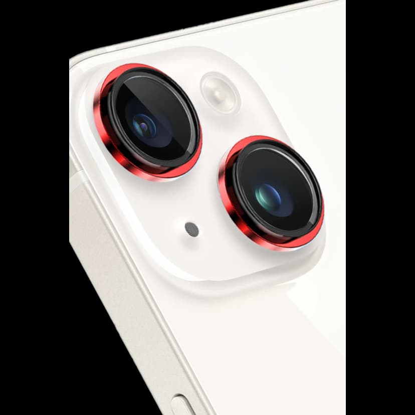 Keephone Apple iPhone 14 Capital Alüminyum AR Kamera Lens Koruyucu - Kırmızı