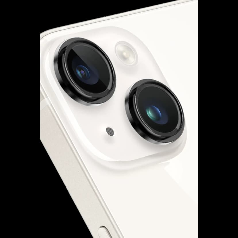 Keephone Apple iPhone 14 Capital Alüminyum AR Kamera Lens Koruyucu - Siyah