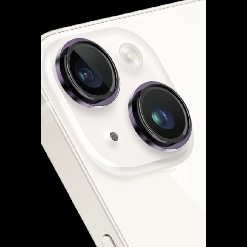 Keephone Apple iPhone 14 Capital Alüminyum AR Kamera Lens Koruyucu - Mor