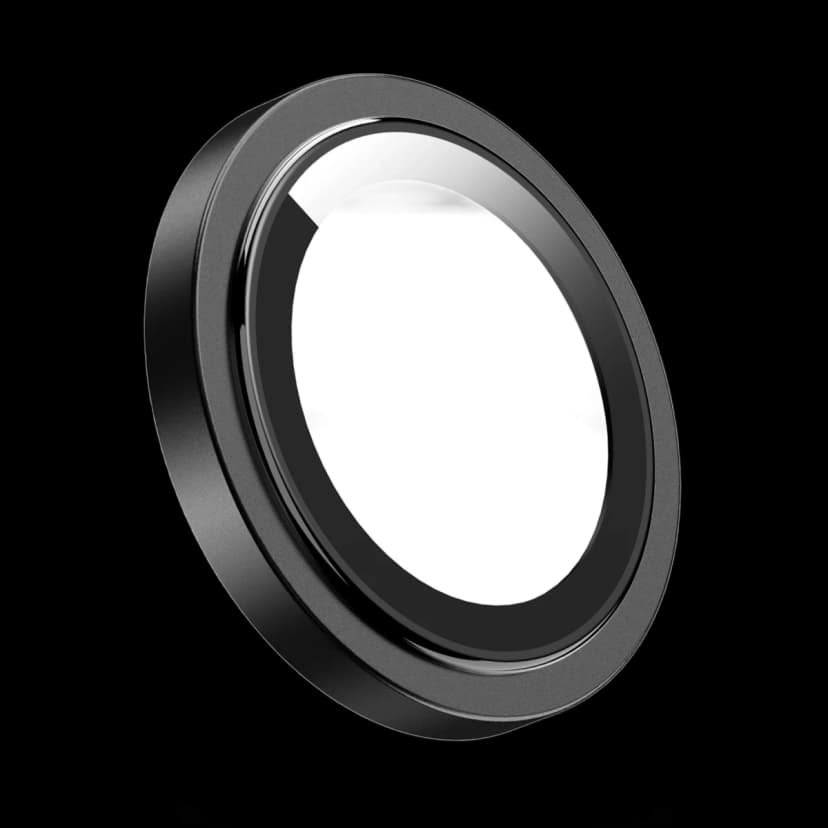 Keephone iPhone 15 Pro Max Capital Alüminyum AR Kamera Lens Koruyucu - Siyah