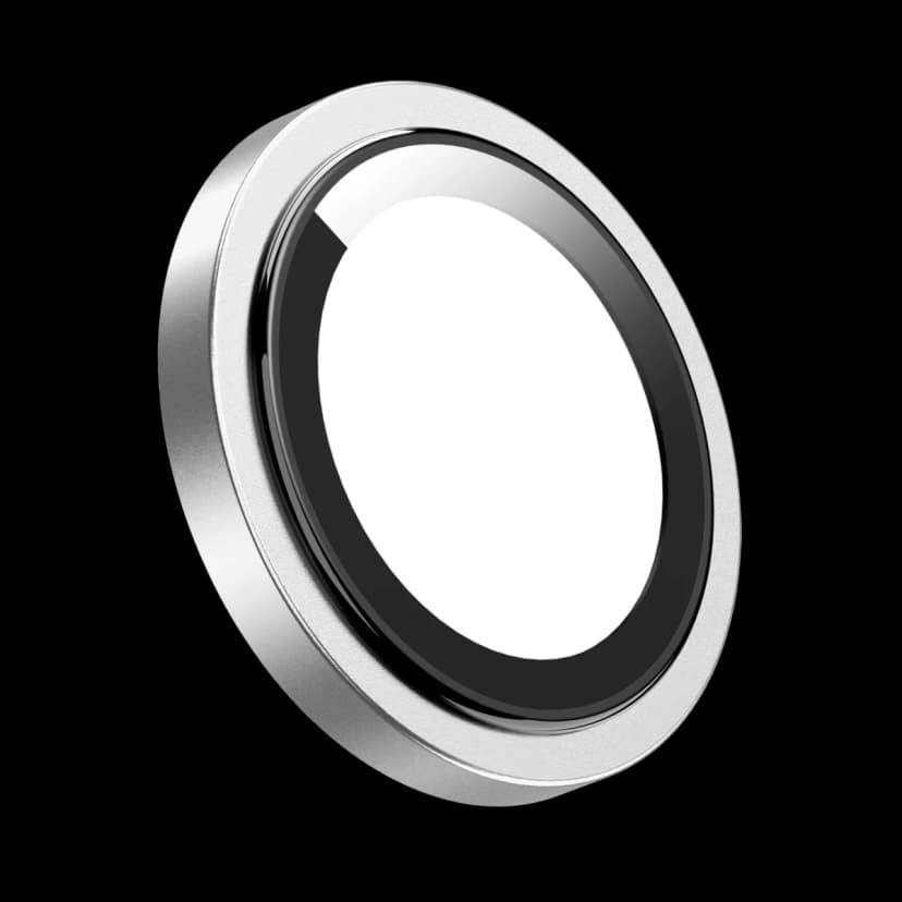 Keephone iPhone 15 Pro Max Capital Alüminyum AR Kamera Lens Koruyucu - Beyaz Titanyum