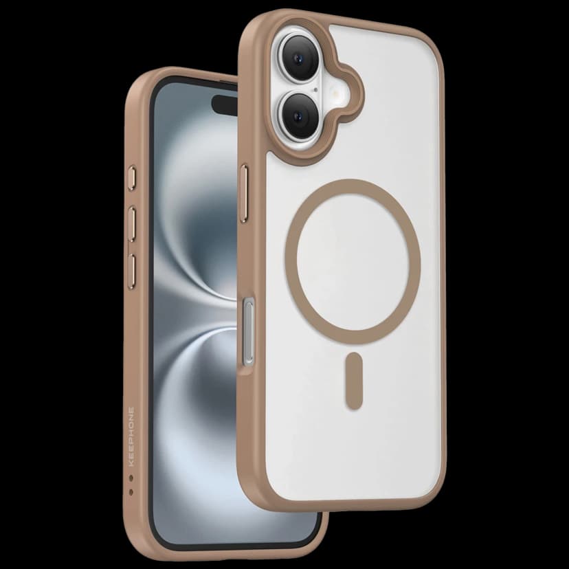 Keephone Apple iPhone 16 Mago Pro Magsafe Kılıf - Çöl Titanyum