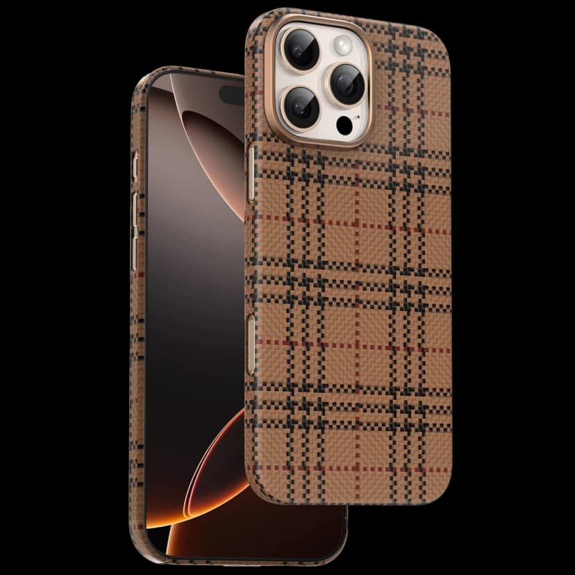 Keephone Apple iPhone 16 Pro Scots Kevlar Magsafe Kılıf - Çöl Titanyum