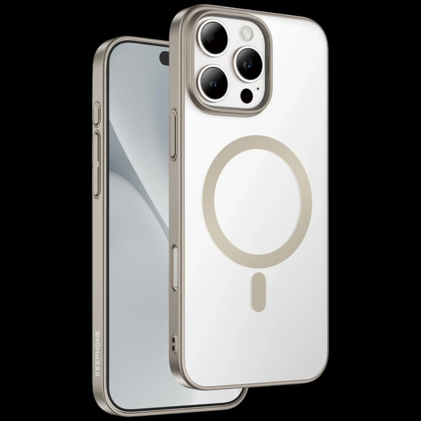 Keephone Apple iPhone 16 Pro Max Skingrip Magsafe Kılıf - Natural Titanyum