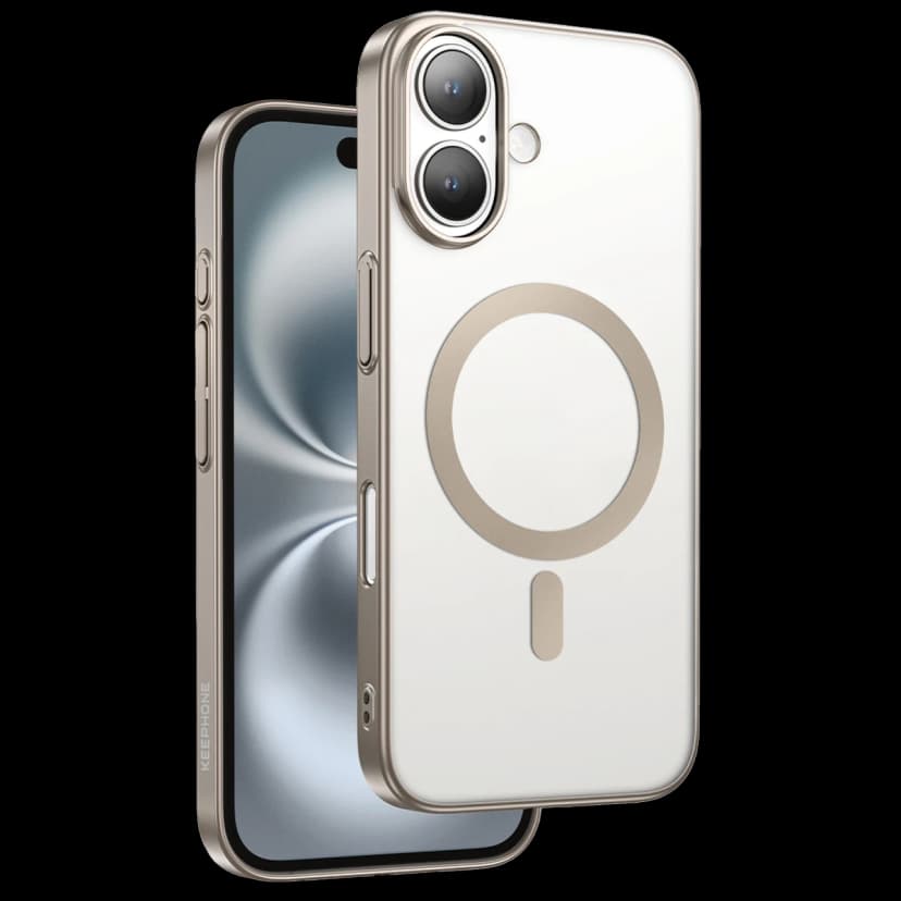 Keephone Apple iPhone 16 Skingrip Magsafe Kılıf - Natural Titanyum