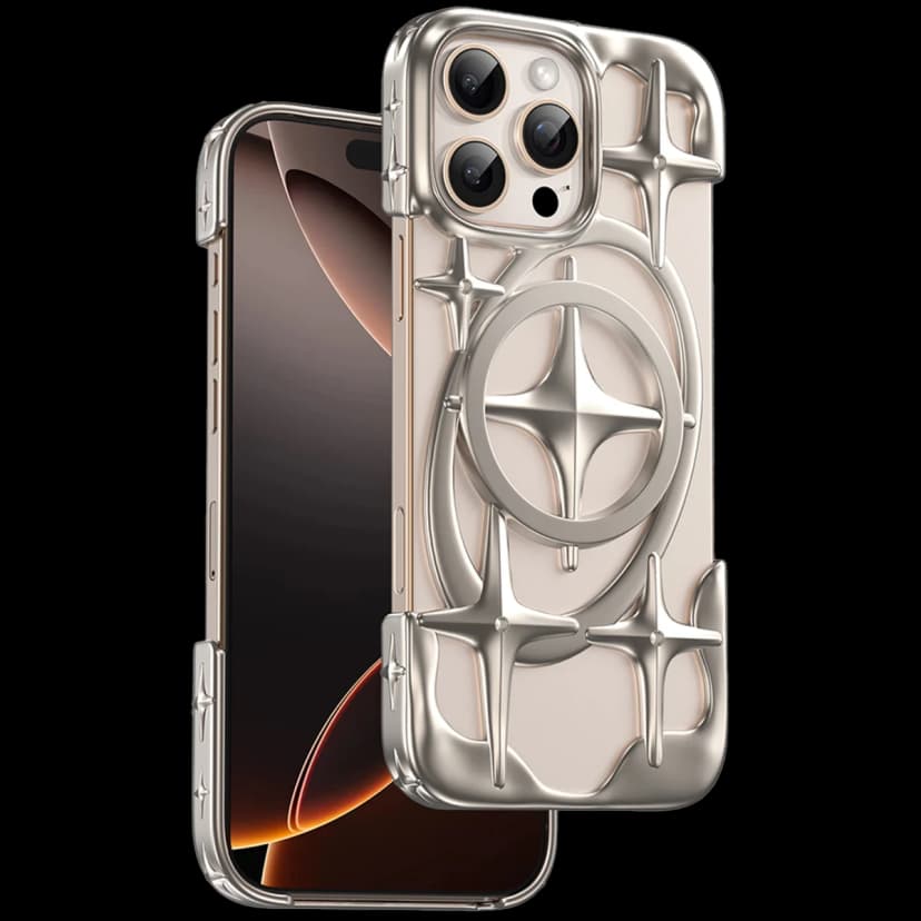 Keephone Apple iPhone 16 Pro Max Stella Magsafe Kılıf - Gold