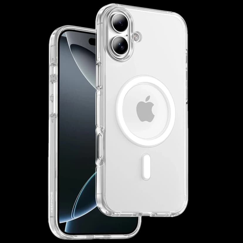 Keephone Apple iPhone 16 Non Yellow Şeffaf Magsafe Kılıf - Şeffaf