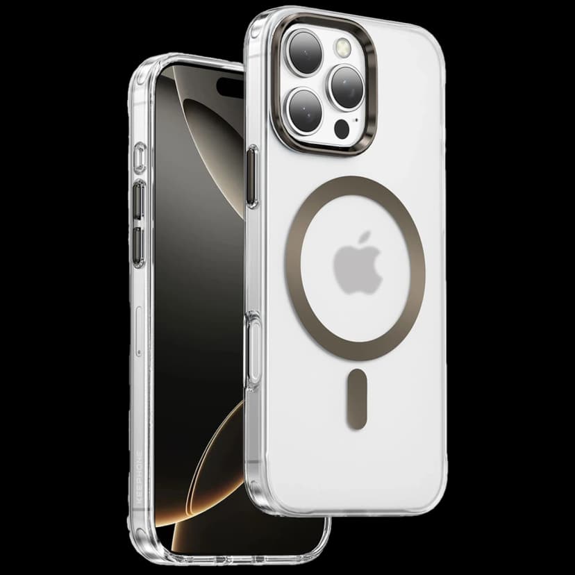 Keephone Apple iPhone 16 Pro Dazzle Pro Matte Magsafe Kılıf - Natural Titanyum