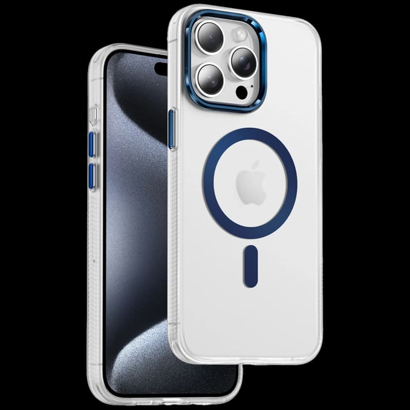 Keephone Apple iPhone 15 Pro Max Dazzle Pro Matte Magsafe Kılıf - Mavi