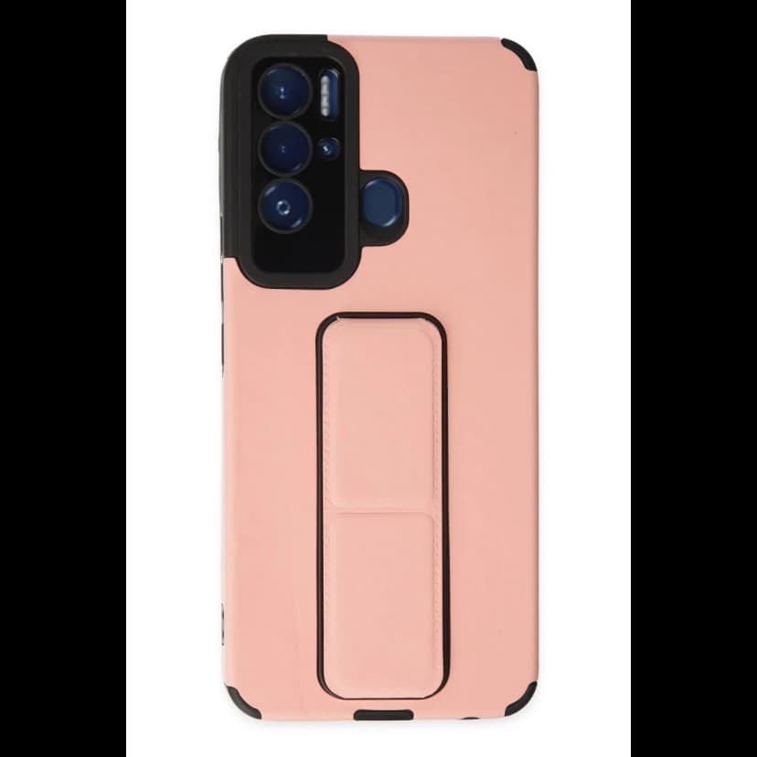 Newface Tecno Pova Neo Kılıf Mega Standlı Silikon - Pudra