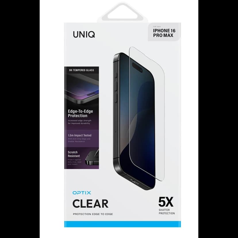 Uniq Apple iPhone 16 Pro Optix Clear Cam Ekran Koruyucu - Şeffaf