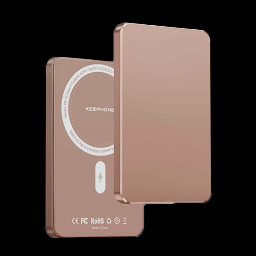 Keephone PB33 Lucci 5.000 mAh 20W Type-C 15W Kablosuz Şarj PD Magsafe Powerbank - Çöl Titanyum