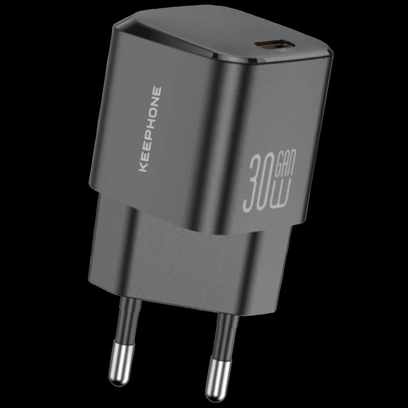 Keephone GaN Wall CH23092 1 Adet 30W Type-C Çıkışlı GaN Şarj Cihazı - Siyah