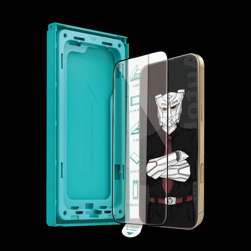 URR Apple iPhone 15 Pro Max AutoFit 3D WideScreen Cam Ekran Koruyucu - Siyah