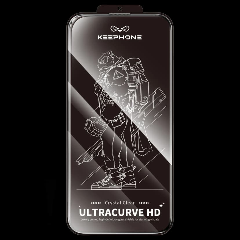 Keephone Apple iPhone 16 Plus UltraCurve HD 3D Cam Ekran Koruyucu - Siyah
