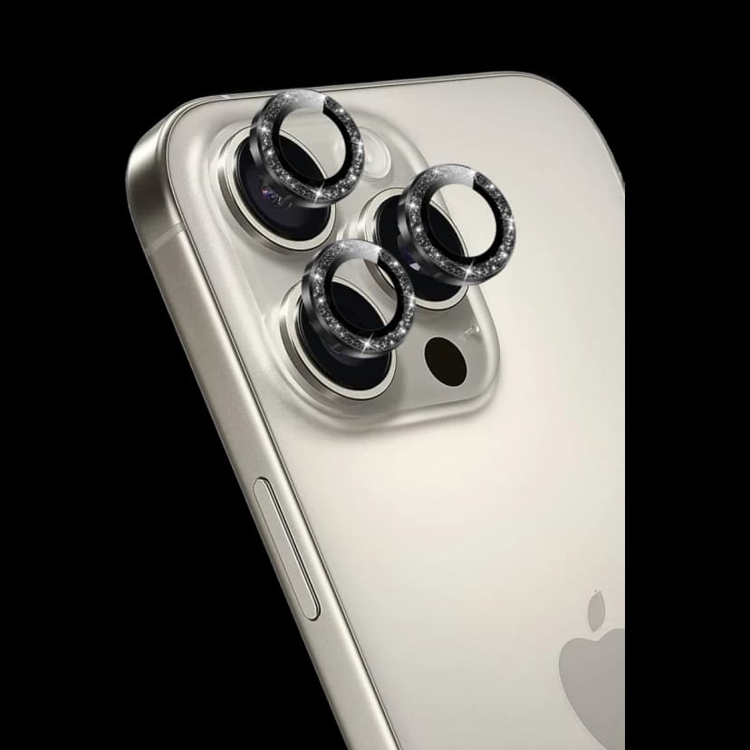 Keephone Apple iPhone 16 Pro Max Maria Simli Kamera Lens Koruyucu - Siyah