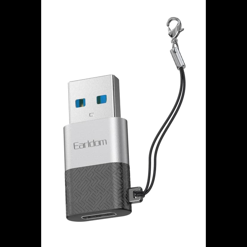 Earldom OT75 Tak Çalıştır USB to Type-C Dönüştürücü - Gri