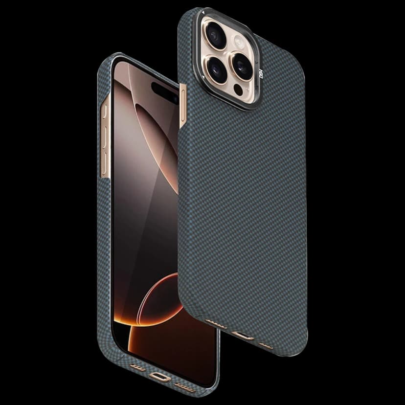 HDD Apple iPhone 15 Pro Max Blaze 1000D Kevlar Magsafe Kılıf - Mavi