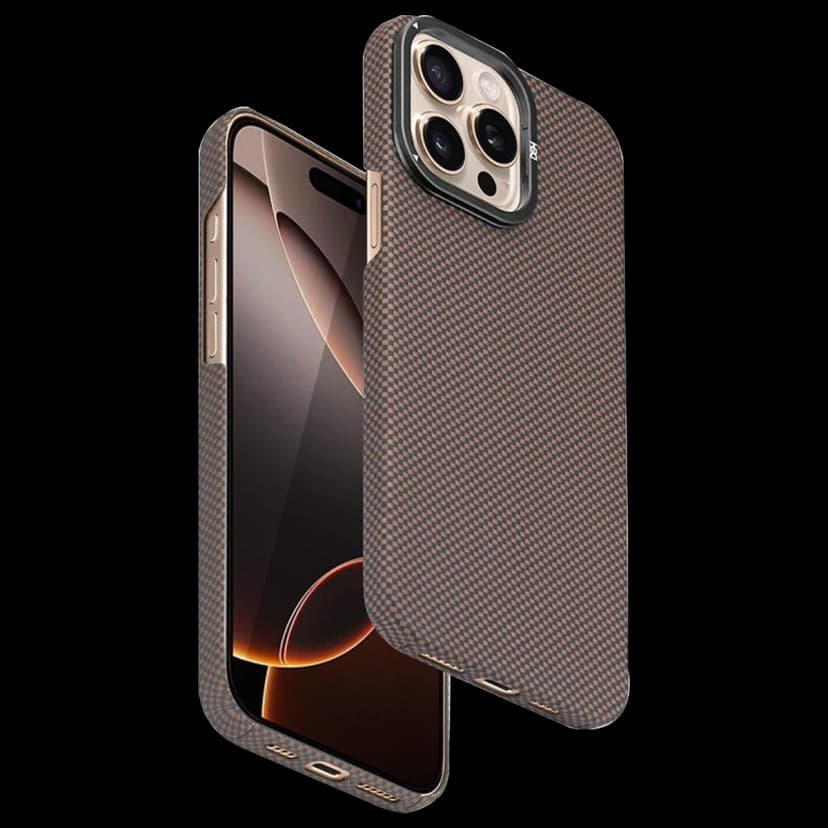 HDD Apple iPhone 15 Pro Max Blaze 1000D Kevlar Magsafe Kılıf - Gold