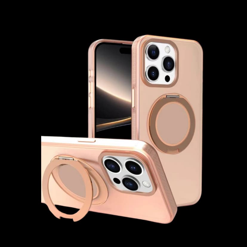 Yesido Apple iPhone 16 Pro PC17 Roza Magsafe Standlı Kapak - Desert