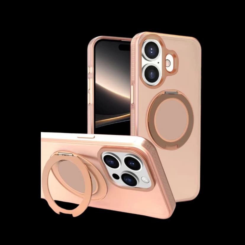 Yesido Apple iPhone 16 Plus PC17 Roza Magsafe Standlı Kapak - Desert