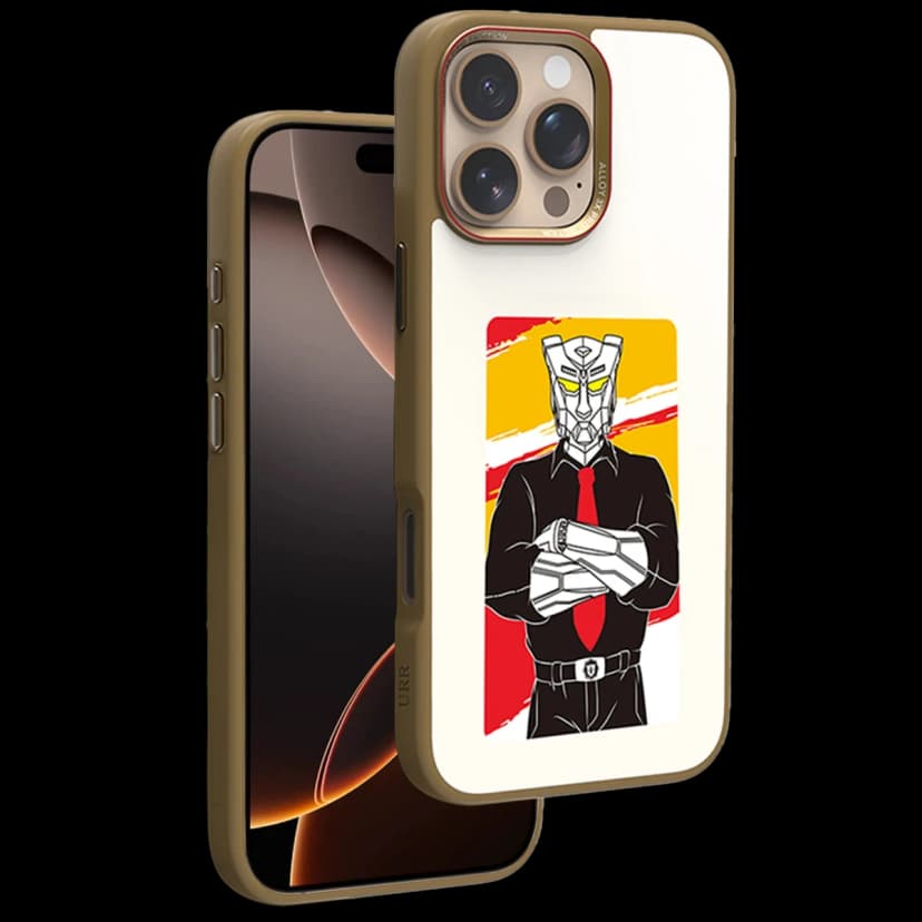 URR Apple iPhone 16 Pro Max NFC Smart Case Akıllı Kapak - Gold