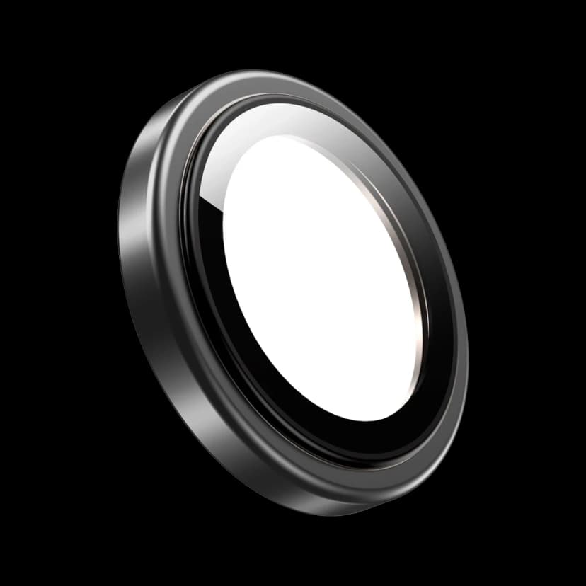 Keephone Apple iPhone 16 Pro Max Silikon Metal Kamera Lens Koruyucu - Siyah
