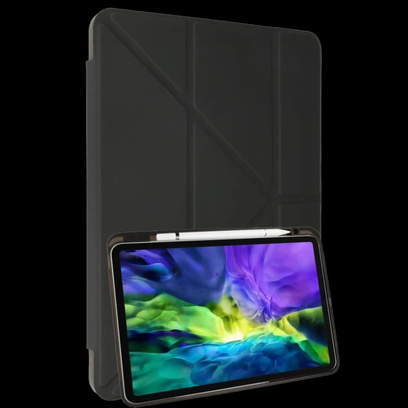 Newface Apple iPad 2025 10.9 10.Nesil (A16) Kılıf Kalemlikli Mars Tablet Kılıfı - Koyu Gri