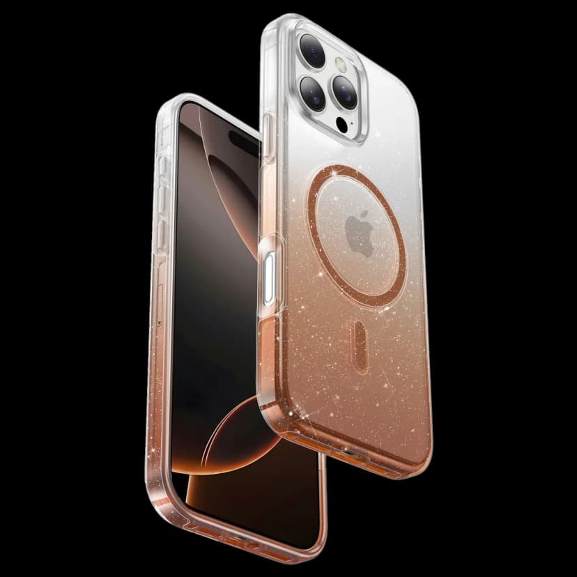 Keephone Apple iPhone 16 Pro Max Lillian Simli Magsafe Kılıf - Çöl Titanyum