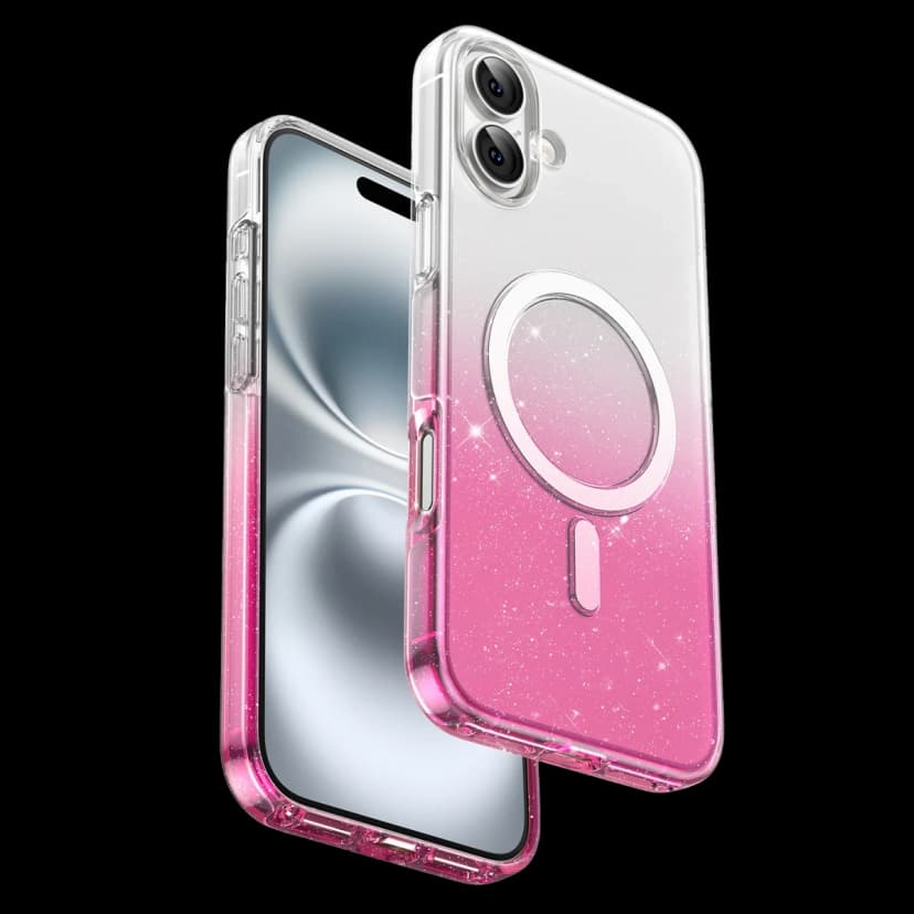 Keephone Apple iPhone 16 Lillian Simli Magsafe Kılıf - Pembe