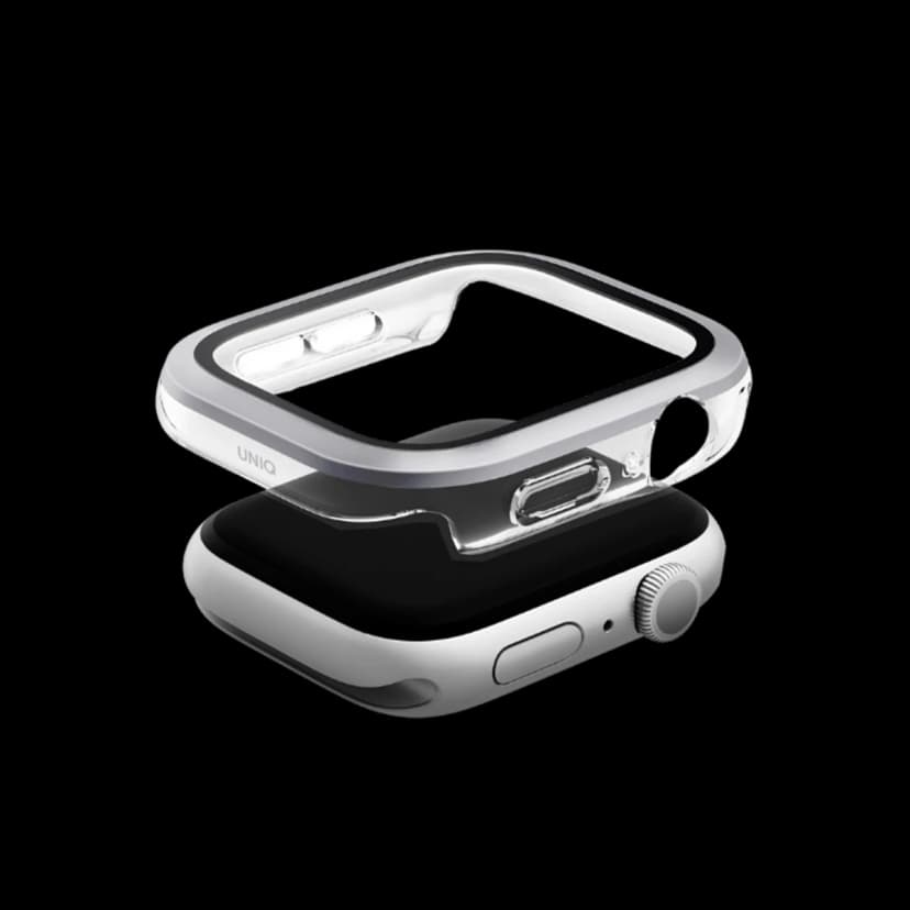 Uniq Apple Watch 42mm Voute Camlı Kasa Ekran Koruyucu - Gümüş